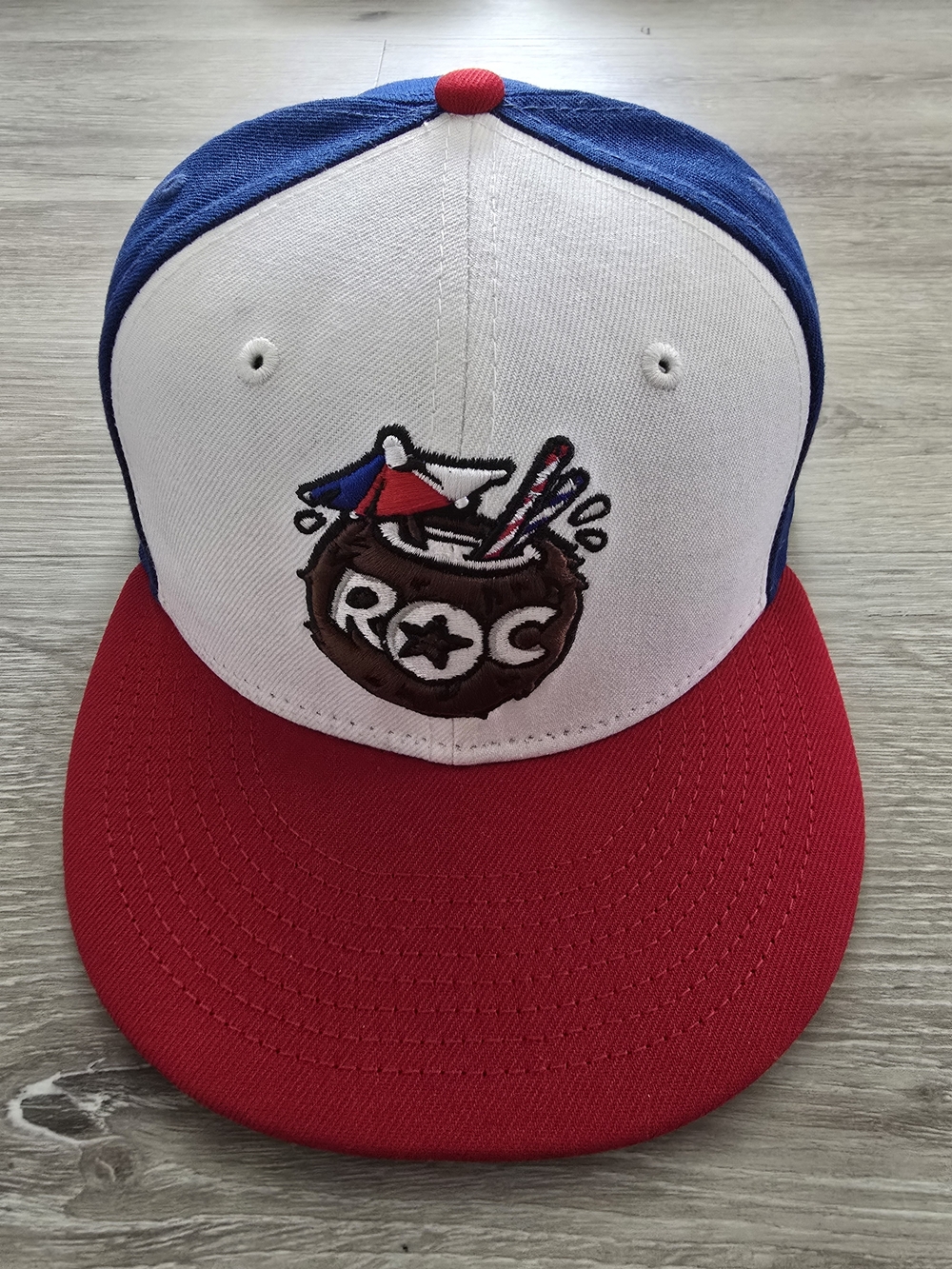 New Era Red, White & Blue Retro Coconut Drink Snapback Hat